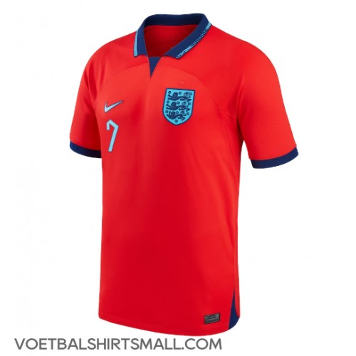 Engeland Jack Grealish #7 Voetbalkleding Uitshirt WK 2022 Korte Mouwen